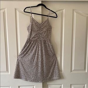 YATHON Brown Spaghetti Strap Dress with White. Size S